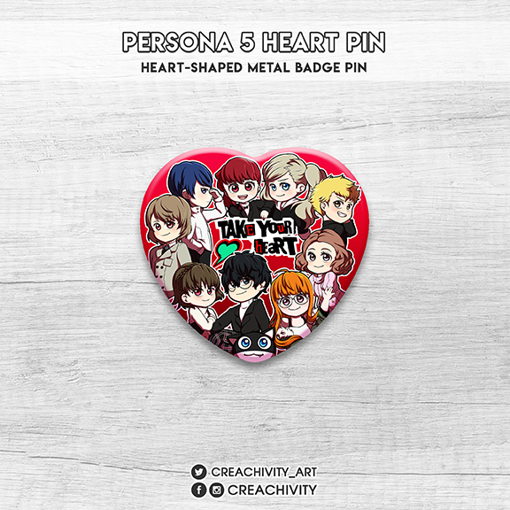 〘ON-HAND〙Persona 5 Heart-shaped Pin