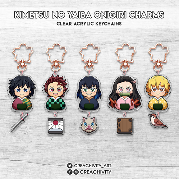 〘ON-HAND〙Kimetsu no Yaiba Onigiri Baby Charms