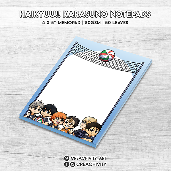 〘ON-HAND〙Haikyuu!! Karasuno Team Notepads