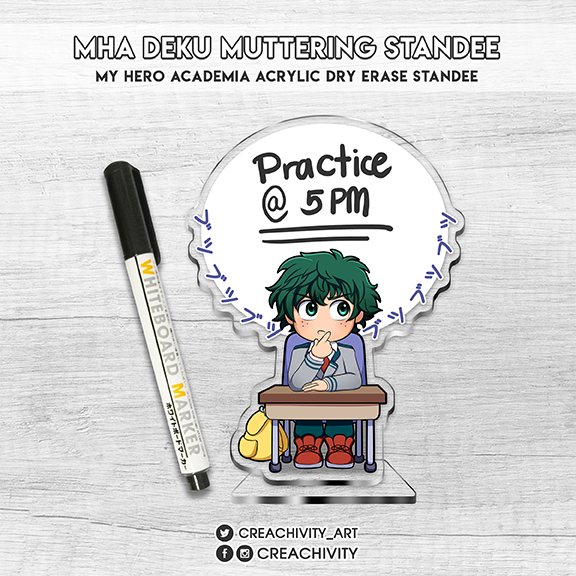 〘ON-HAND〙My Hero Academia Deku Mutter Dry Erase Whiteboard Standee