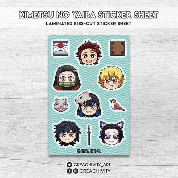 〘ON-HAND〙Kimetsu no Yaiba / Demon Slayer Sticker Sheet