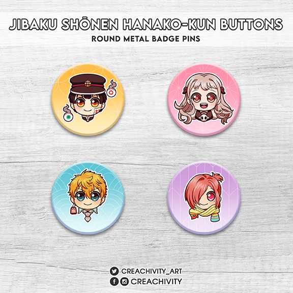 〘ON-HAND〙 JIBAKU SHOUNEN HANAKO-KUN BUTTON PINS