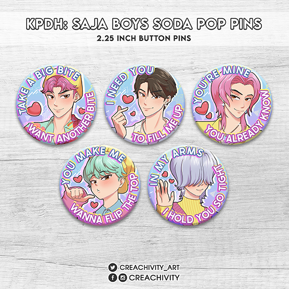 〘ON-HAND〙KPDH SAJA BOYS SODA POP BUTTON PINS