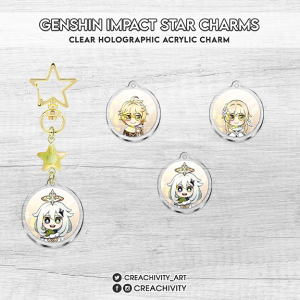 〘ON-HAND〙GENSHIN IMPACT: TRAVELER CHARACTER STAR CHARMS / KEYCHAINS