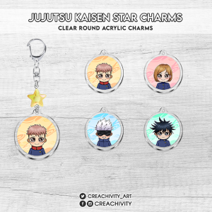 〘ON-HAND〙JUJUTSU KAISEN CHARACTER STAR CHARMS / KEYCHAINS