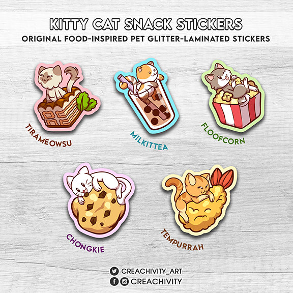 〘ON-HAND〙KITTY CAT GLITTER STICKERS / STICKER SET