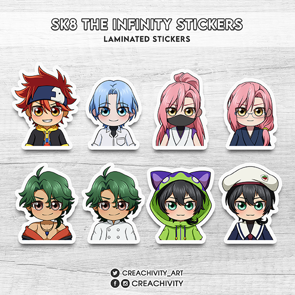 〘ON-HAND〙SK8 THE INFINITY CHARACTER STICKERS