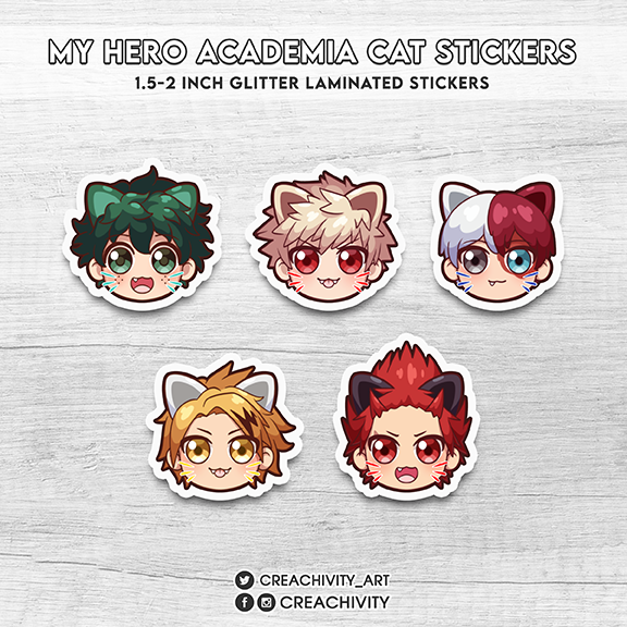 〘ON-HAND〙MY HERO ACADEMIA CAT STICKERS