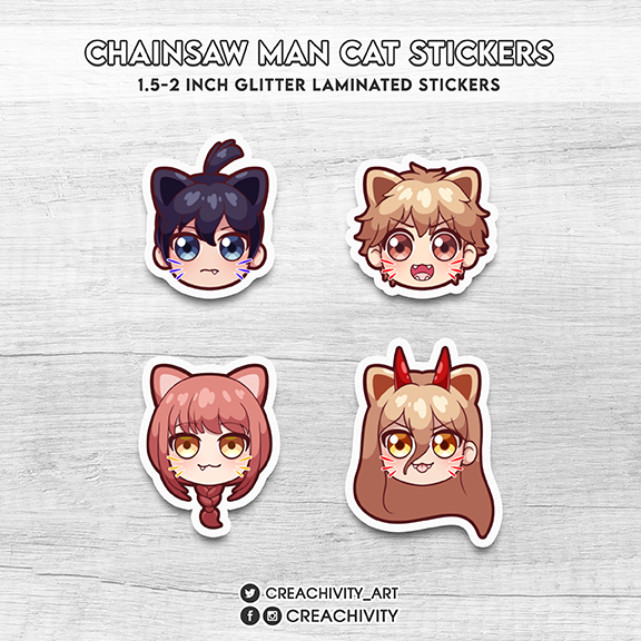 〘ON-HAND〙CHAINSAW MAN CAT STICKERS