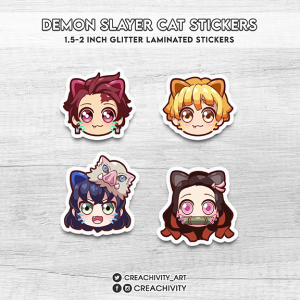 〘ON-HAND〙DEMON SLAYER CAT STICKERS