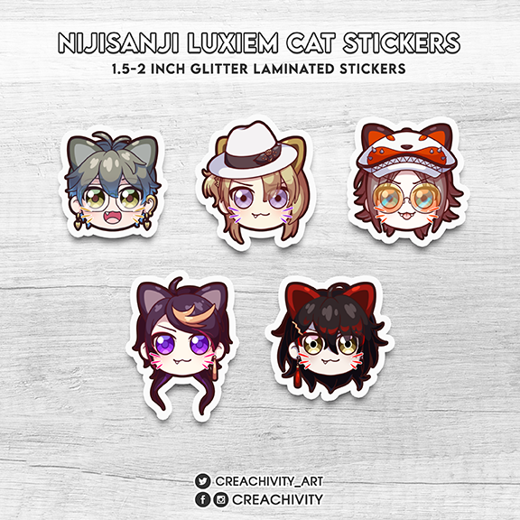 〘ON-HAND〙NIJISANJI LUXIEM CAT STICKERS
