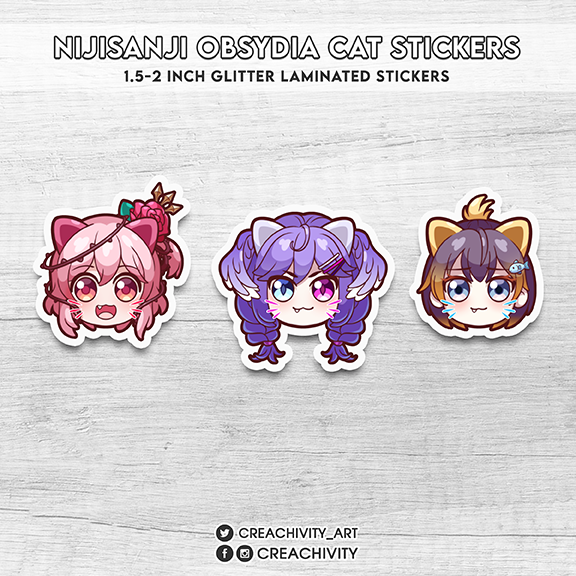 〘ON-HAND〙NIJISANJI OBSYDIA CAT STICKERS