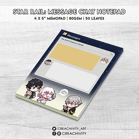 〘ON-HAND〙Honkai Star Rail: Message Chat Notepad
