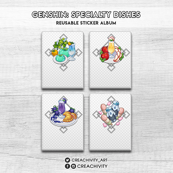 〘ON-HAND〙Genshin Foods Sticker Album