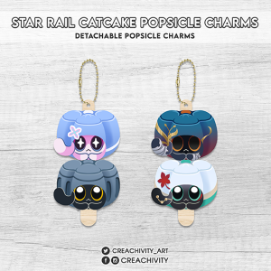 〘PRE-ORDER〙Star Rail Cat Cake Popsicle Charms