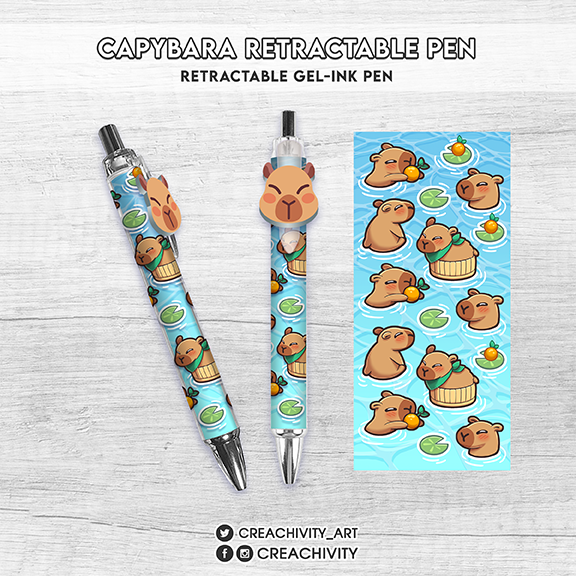 〘ON-HAND〙CAPYBARA RETRACTABLE GEL-INK PEN