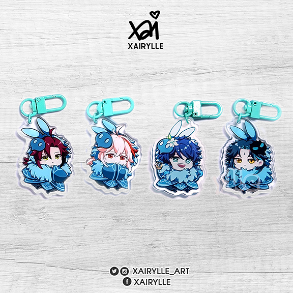 〘ON HAND〙 Genshin Impact Anemo Acrylic Charms by Xairylle