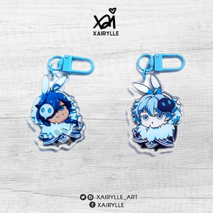 〘ON HAND〙 Genshin Impact Cryo Acrylic Charms by Xairylle