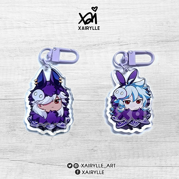 〘ON HAND〙 Genshin Impact Electro Acrylic Charms by Xairylle