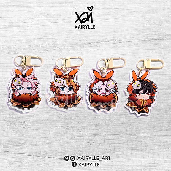 〘ON HAND〙 Genshin Impact Geo Acrylic Charms by Xairylle