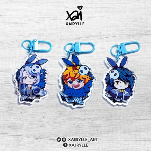〘ON HAND〙 Genshin Impact Hydro Acrylic Charms by Xairylle