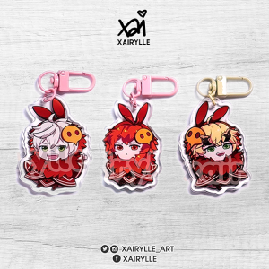 〘ON HAND〙 Genshin Impact Pyro Acrylic Charms by Xairylle
