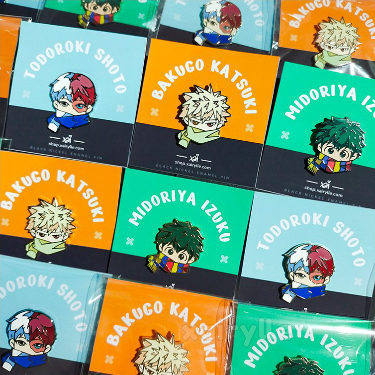 〘ON HAND〙 My Hero Academia Scarf Enamel Pins by Xairylle