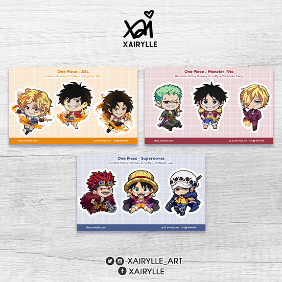 〘ON HAND〙 One Piece Sticker Sheets by Xairylle
