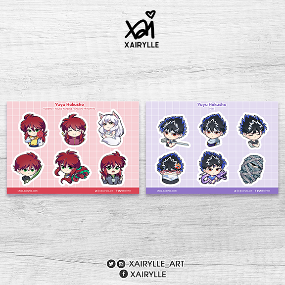 〘ON HAND〙 Yuyu Hakusho Sticker Sheets by Xairylle