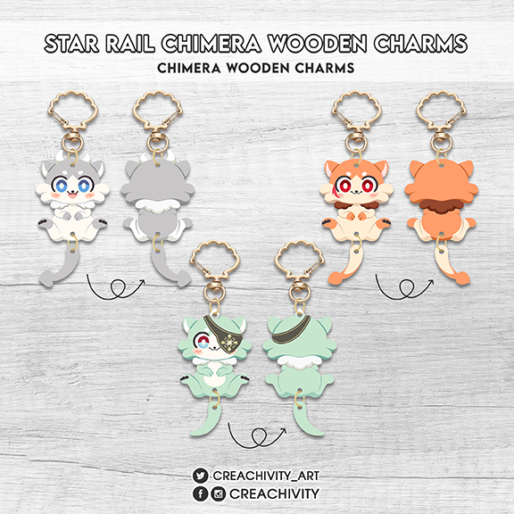 〘PRE-ORDER〙STAR RAIL CHIMERA WOODEN CHARMS / KEYCHAINS