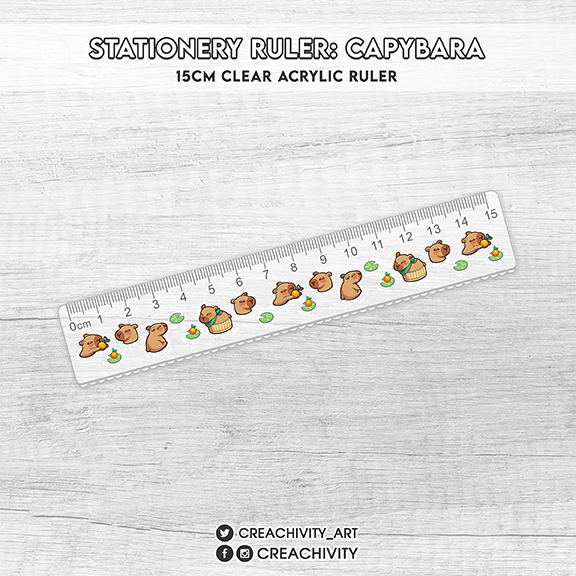 〘ON-HAND〙 CAPYBARA STATIONERY RULER